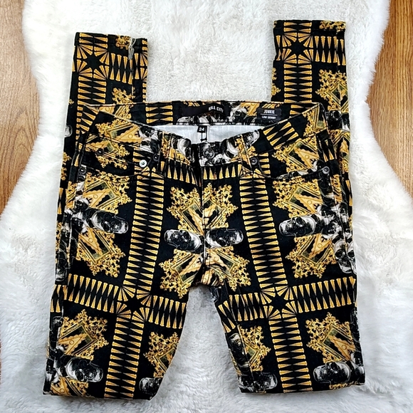 Goth Punk Skull Skinny Jean Pants - Picture 7 of 12